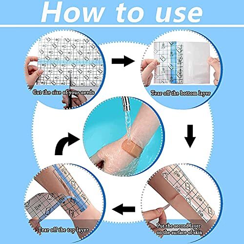 6"x1 yard Tattoo Aftercare Bandage Second Skin Waterproof Bandage Skin Wrap