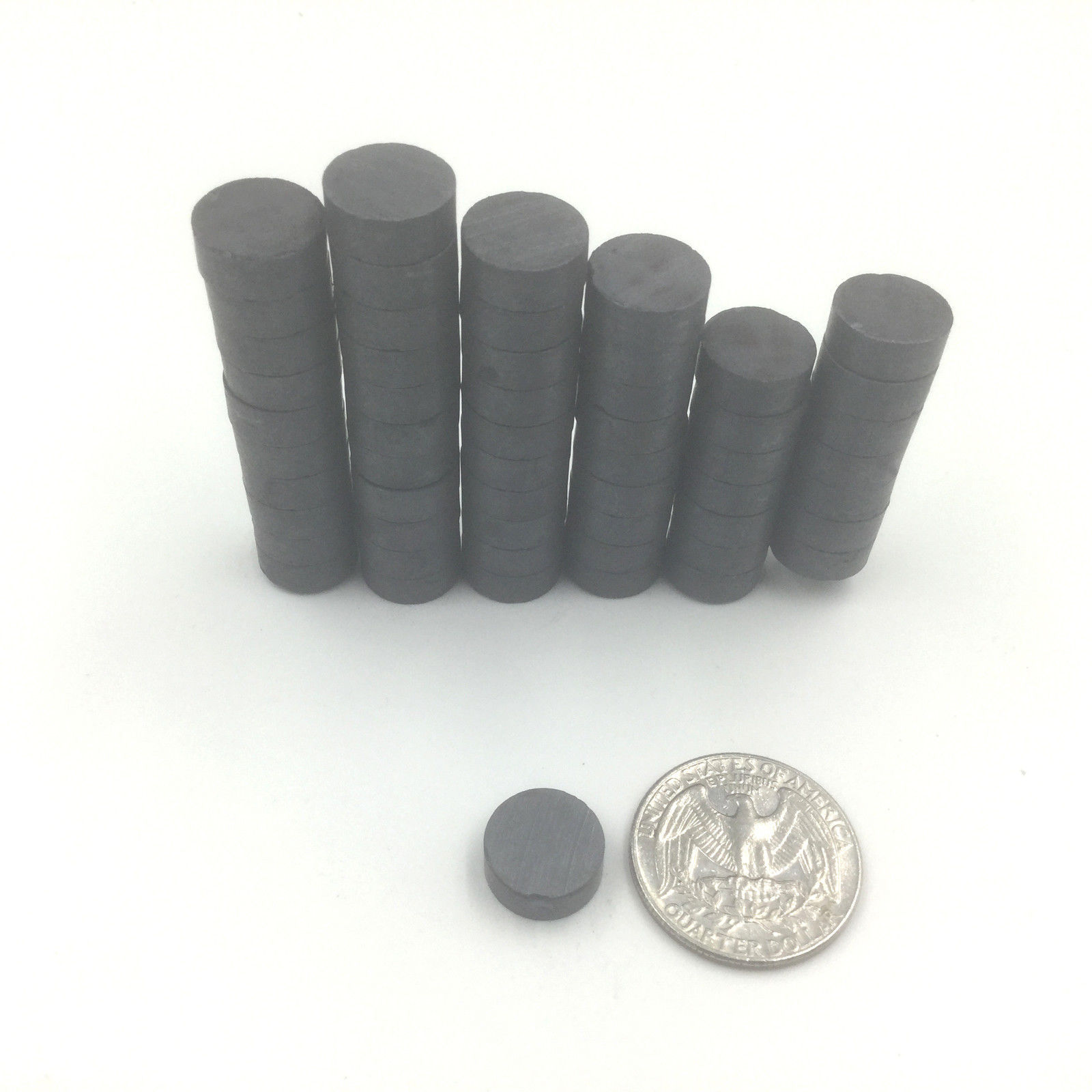 100 or 1000 1/2" Diameter MAGNETS ROUND CERAMIC DISC MAGNET GRADE 5 STRONG!