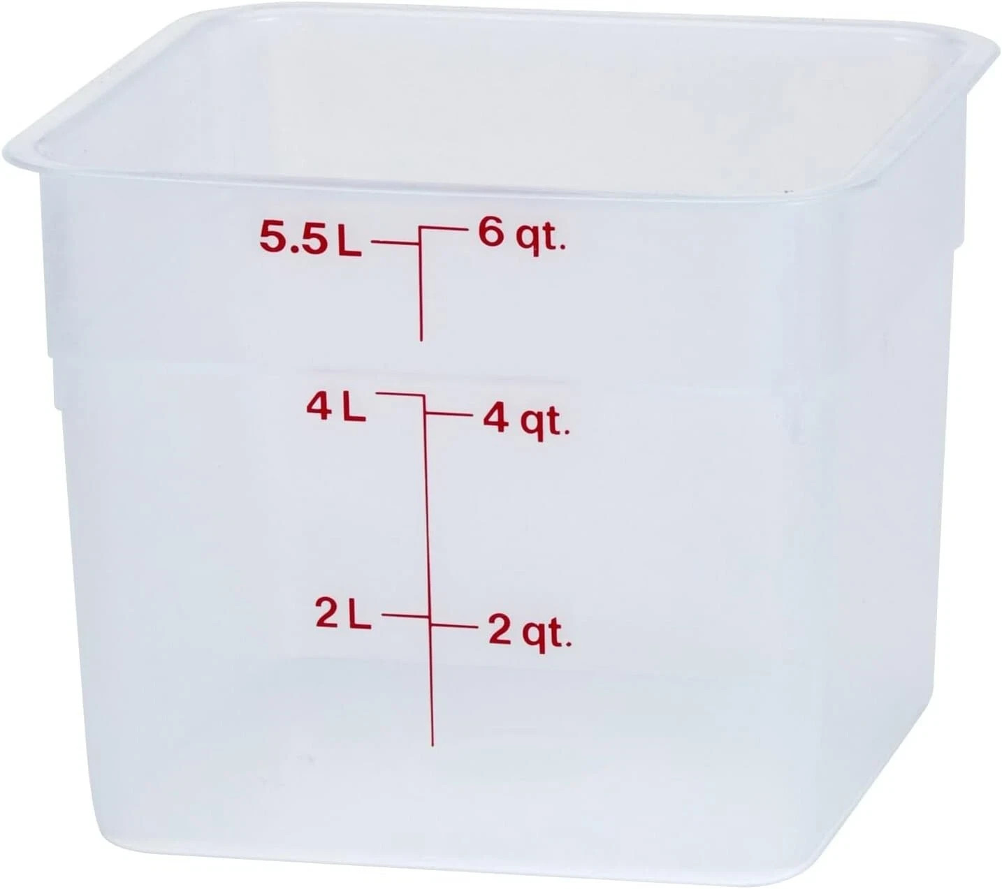 Cambro 6SFSCW135 6 Quart Clear Polycarbonate Camsquare Food Container Commercial