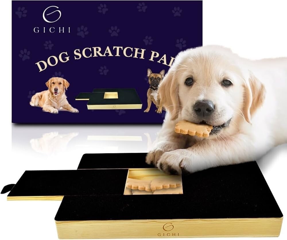 Dog Nail Scratch Board-Scratch Pad w/ Treat Box-Nail File New