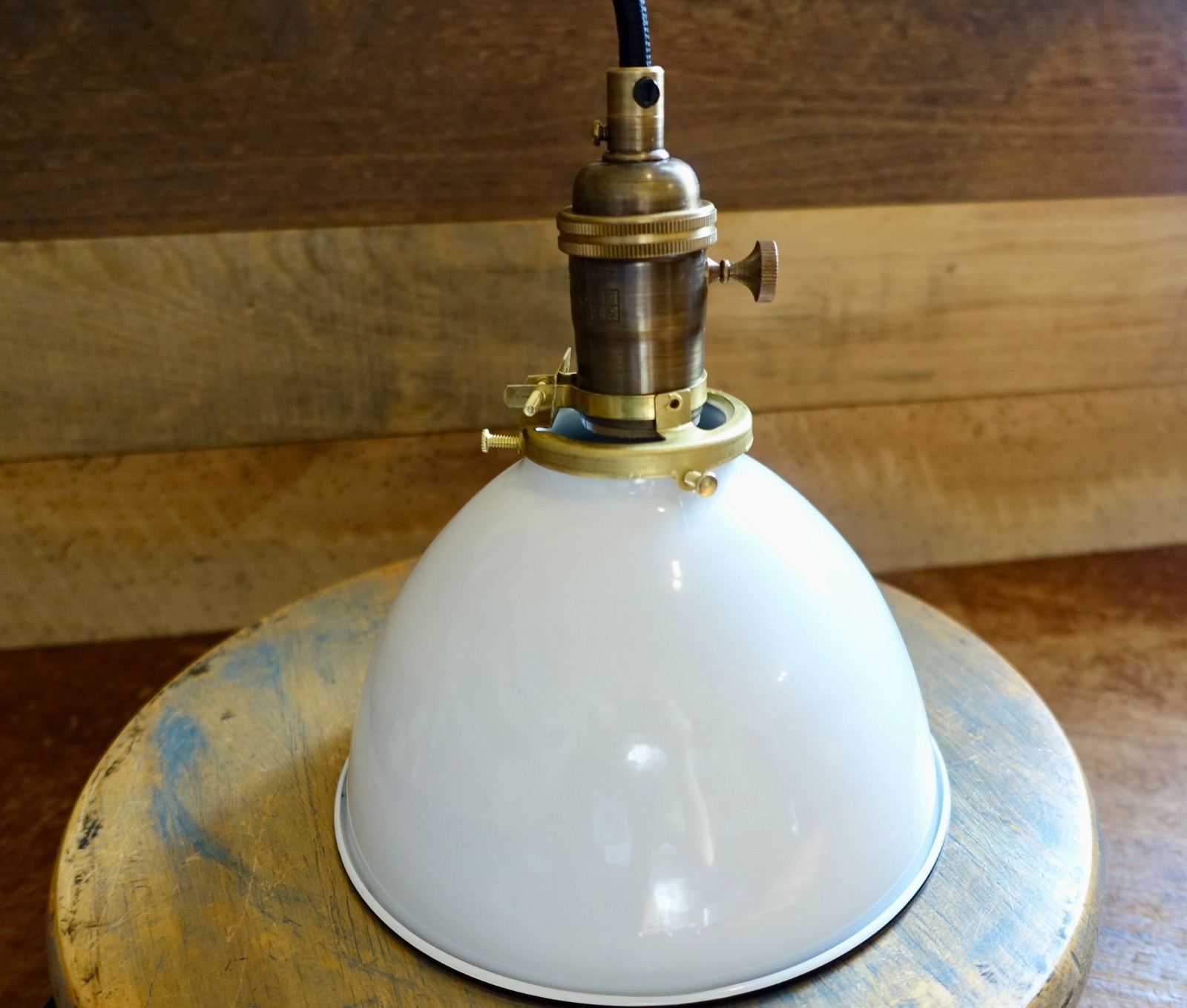 2-1/4" Clamp-On Shade Fitter - Brass Shade Holder fits sockets 1.25" diameter