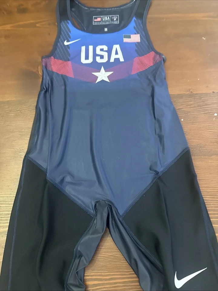 Nike USA Weightlifting / wrestling Singlet Gym Stars Team Men’s size sizes