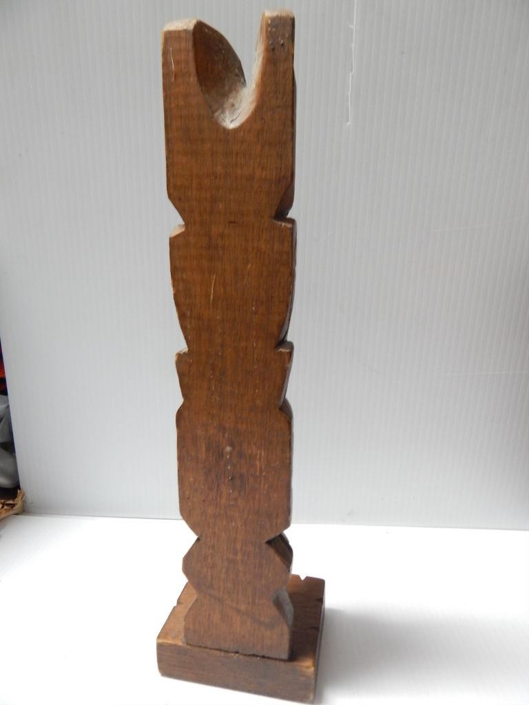 VINTAGE ALASKA TLINGIT INDIAN NW COAST NATURAL RED CEDAR WOOD TOTEM POLE