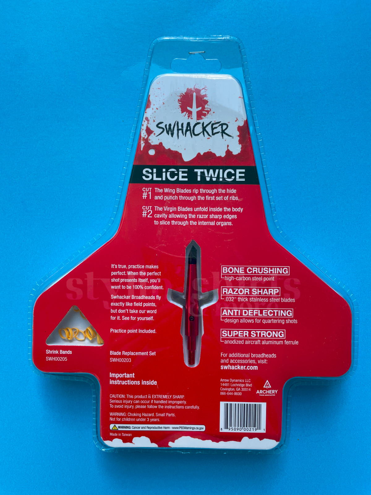 3 packages Swhacker CROSSBOW #219 Expandable 100 grain Archery Broadhead