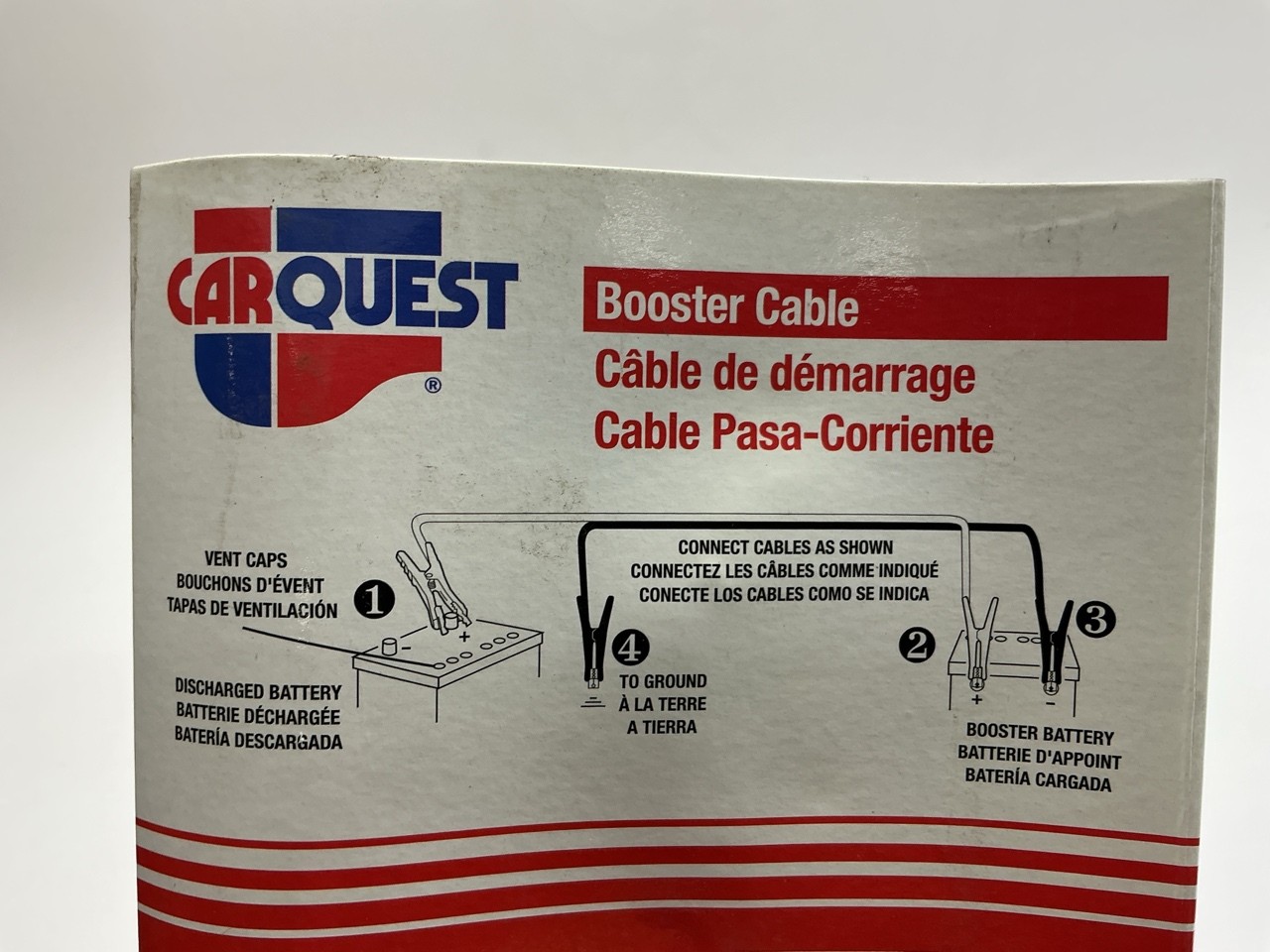 Carquest 81810 Booster Jumper Cables, 10 Gauge, 12 Foot