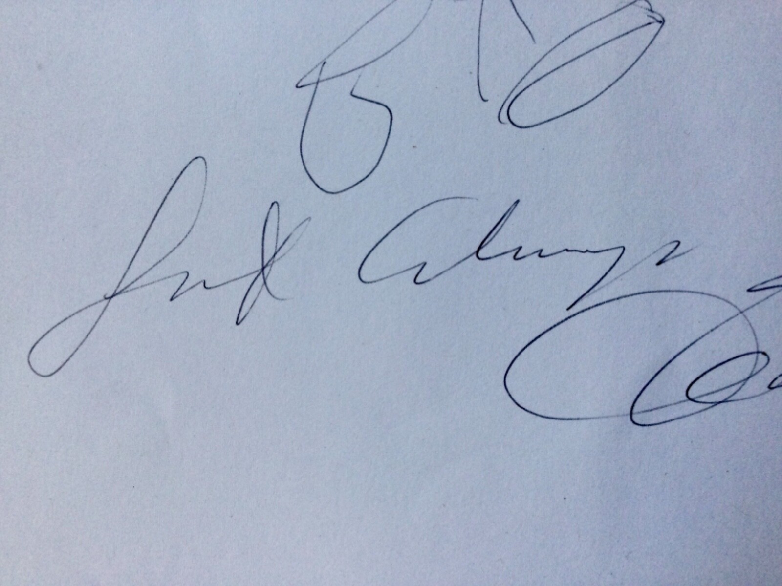 FATS DOMINO 1928-2017 rare hand drawn sketch signed.