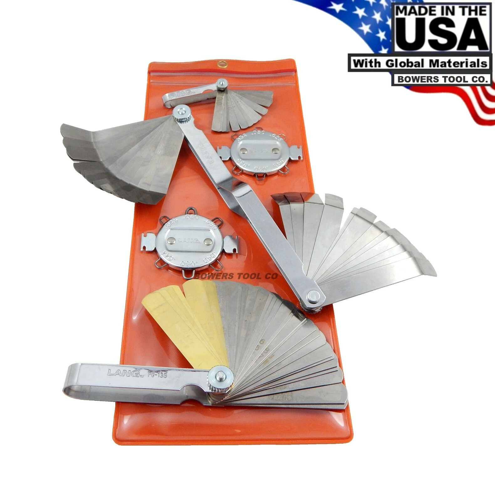 Lang 5pc Master Feeler Gauge Set for Ignition Spark Plugs Valve Tappets etc. USA