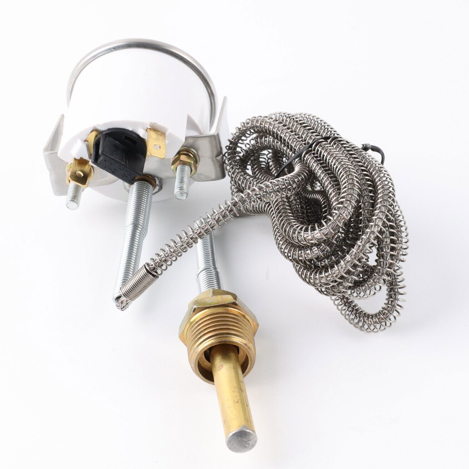 2'' 52mm Chrome Pointer Water Temp Temperature Gauge Mechanical Black Face ℃ / ℉