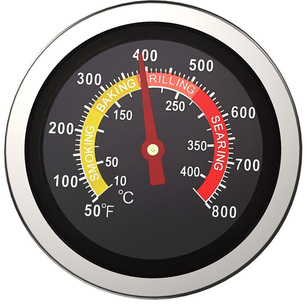 2Pcs Temperature Gauge Thermometer for Barbecue BBQ Grill Smoker Pit Thermostat