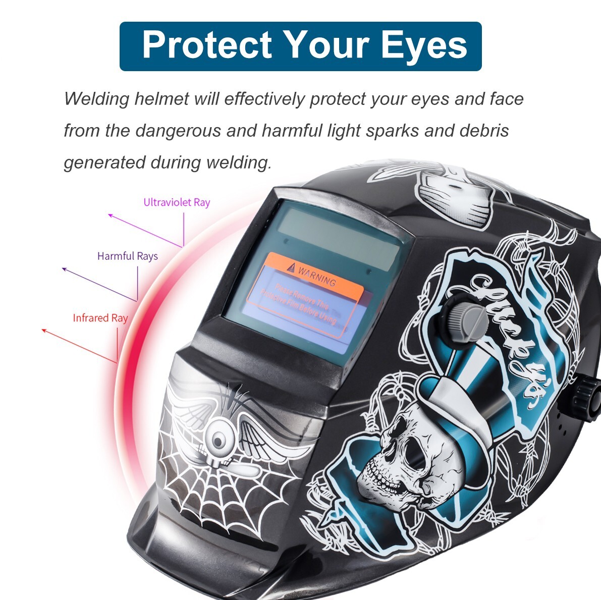 Pro Solar Auto Darkening Welding Helmet Arc Tig Mig Mask Grinding Hood