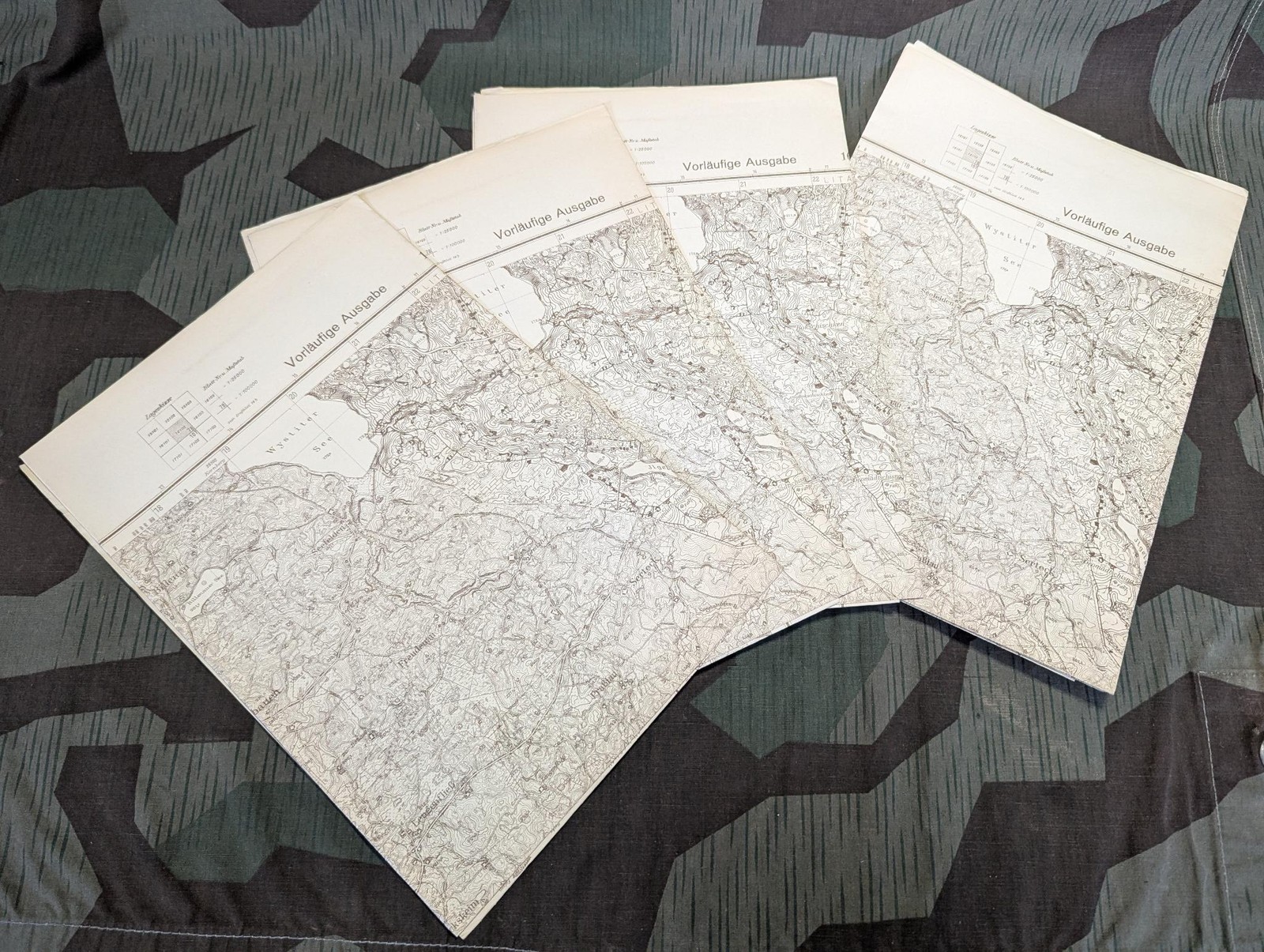 WWII German Wehrkirchen Wehrmacht Map 1942 Army Military Original Vintage 1940s