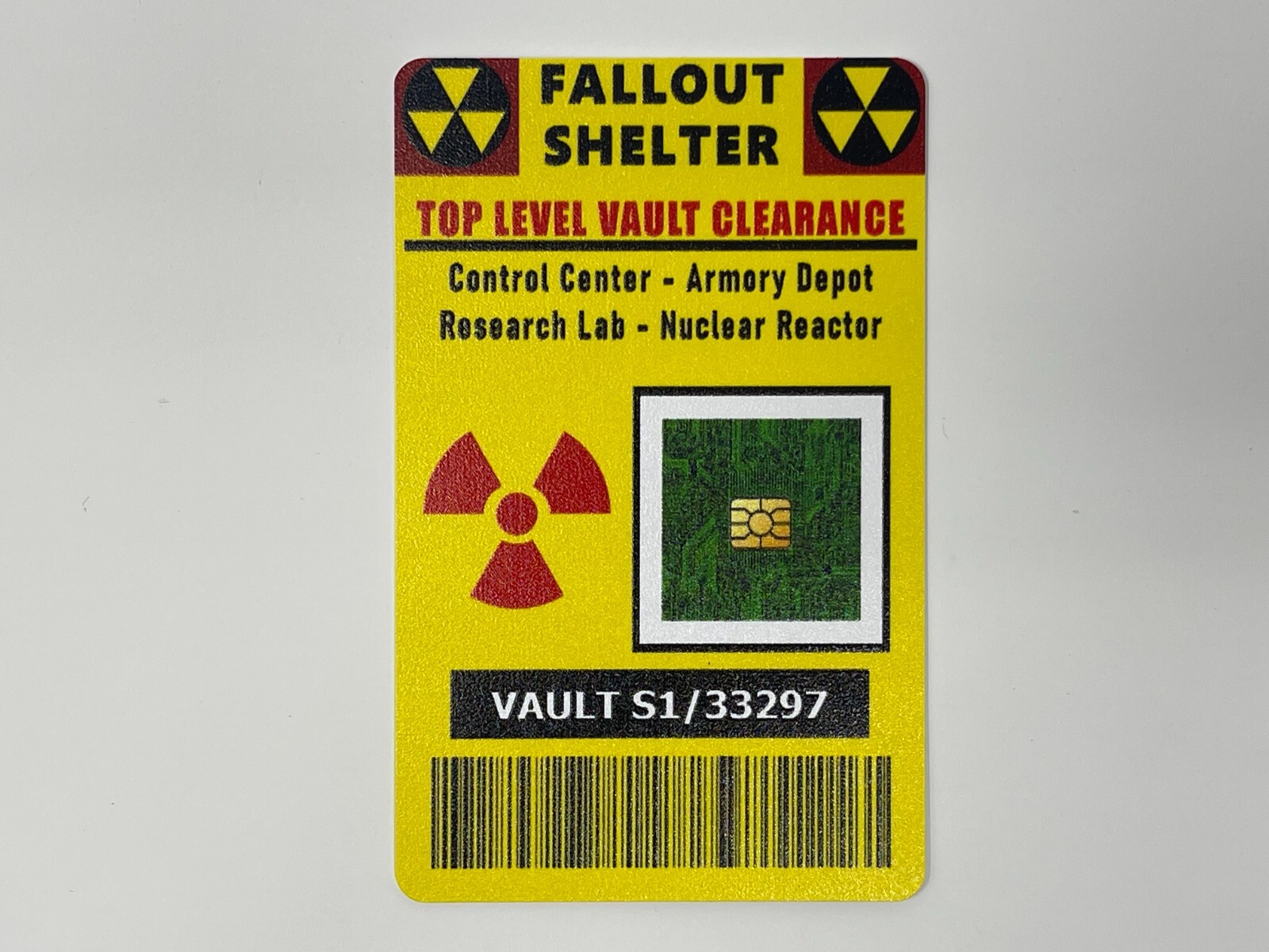 Atomic Bomb Shelter ID Cards Top Secret ID Badge Bunker Vault Clearance Safety