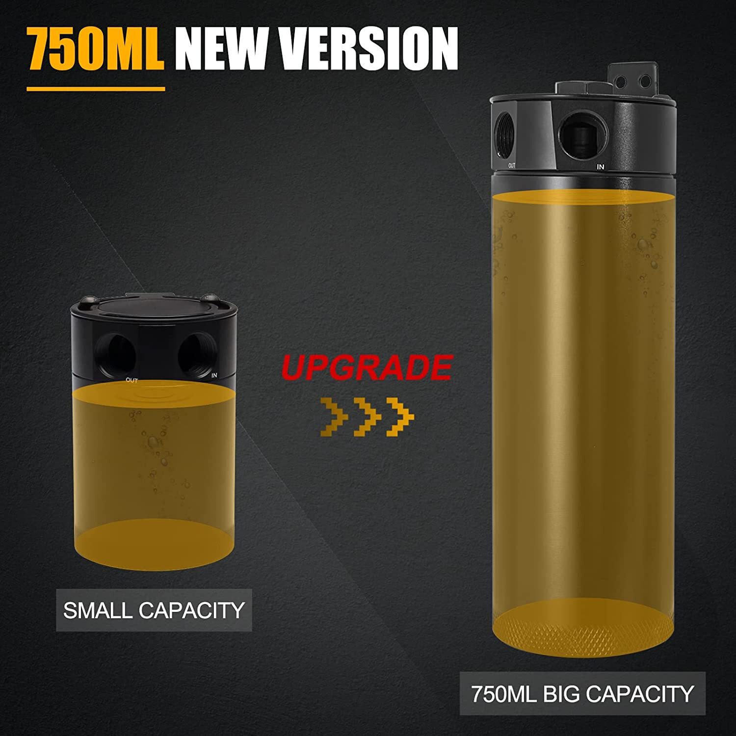 Universal Aluminum Oil Catch Can Kit Reservoir Baffled Tank with Breather Filter