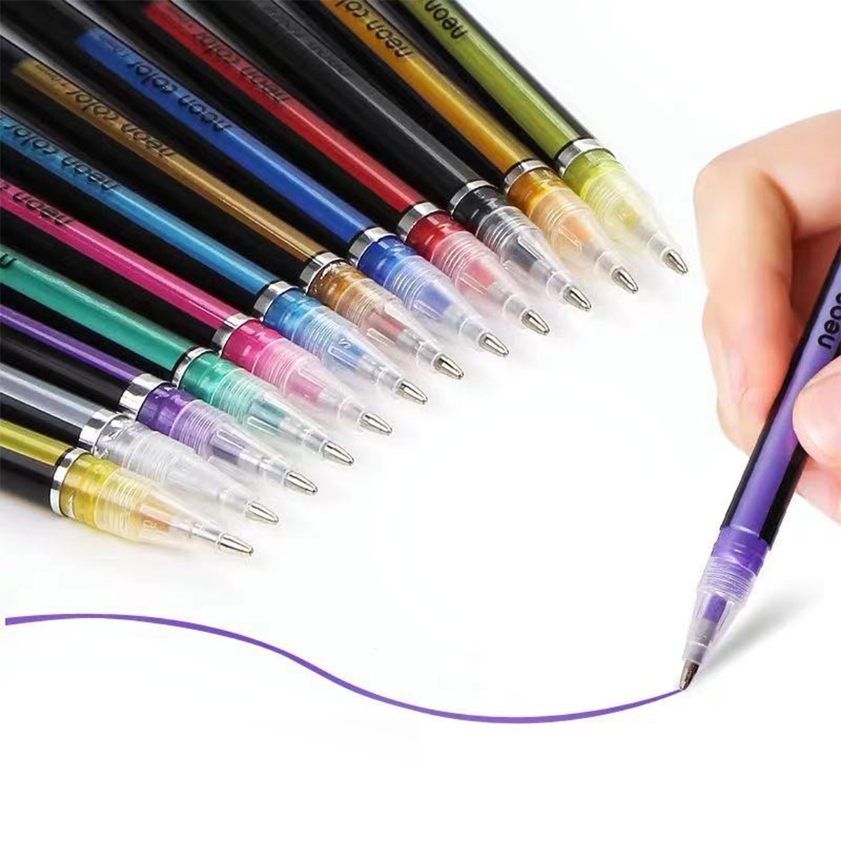 48 Unique Colors (No Duplicates) Gel Pens Gel Pen Set for Adult Coloring Book