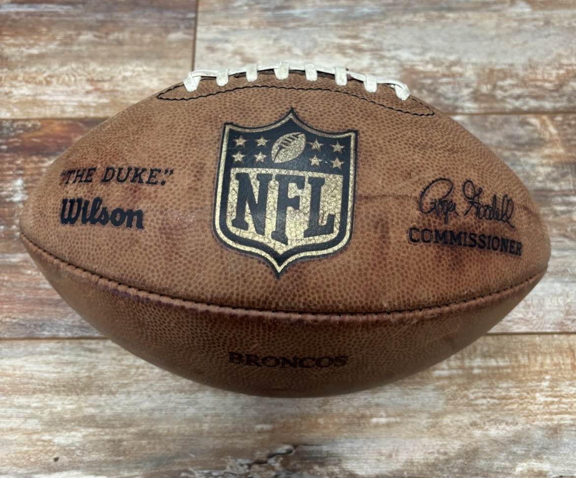 2006 Denver Broncos Team Stamped Practice Used NFL Wilson The Duke Football