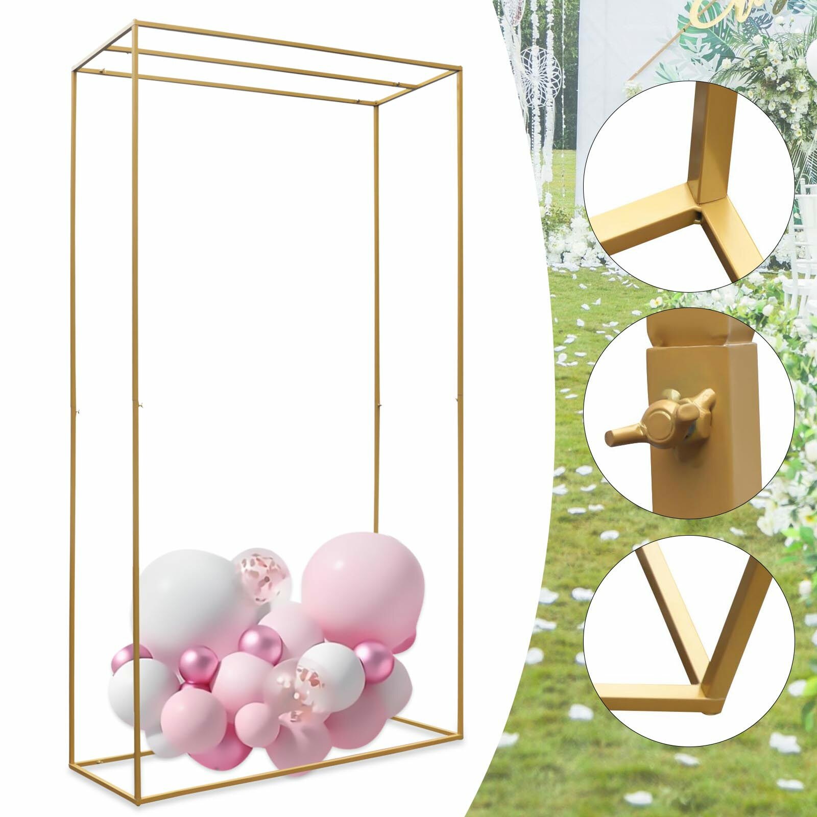 New Wedding Ceremony Canopy Chuppah Photography Backdrop Stand Kit Decoration.