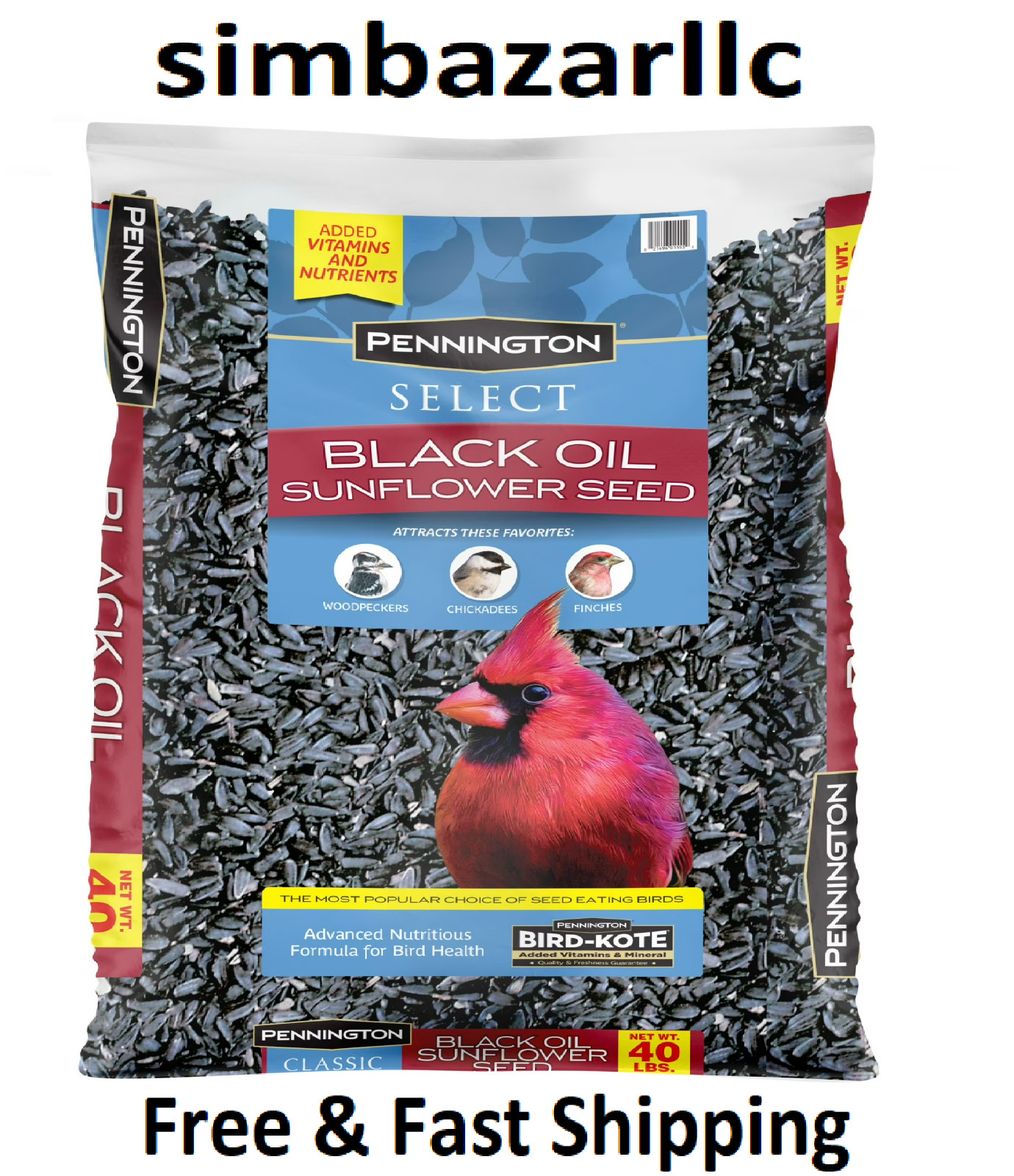 Pennington Select Black Oil Sunflower Seed Wild Bird Dry Feed, 10 lb. New Bag