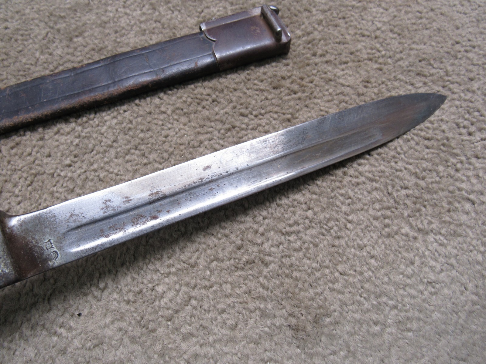 Danish M1889 Krag Jorgensen Bayonet w/ Scabbard Dated 1891 WK & C Mfg