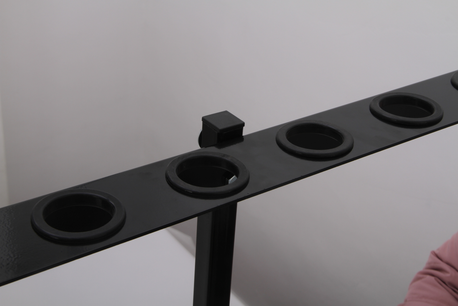 6-Hole Trailer Tool Rack – Shovel, Rake & Pickaxe Holder with Rubber Grommets