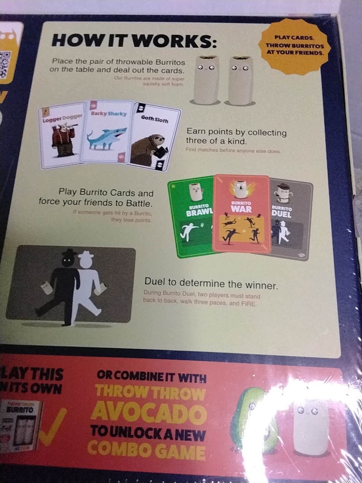 New: Throw Throw Burrito Dodgeball/ Card Game By Exploding Kittens. Party Game