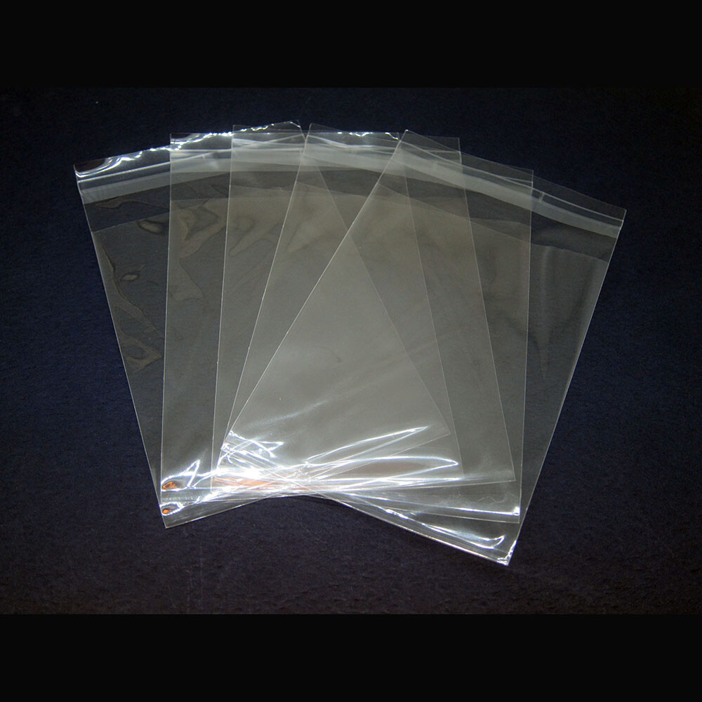 100pcs Clear Self Adhesive Resealable Poly Cellophane Bags 4 Different Sizes