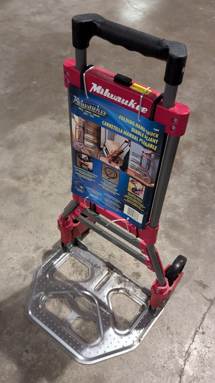 2 - NEW Milwaukee Hand Trucks Folding Dolly 150 lb Cart Fold-Up Portable Moving