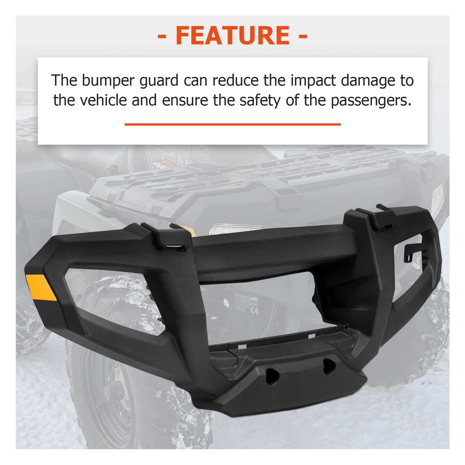 KOJEM Front Bumper for Polaris Sportsman 500 Touring Tractor 2005-10 Guard Black