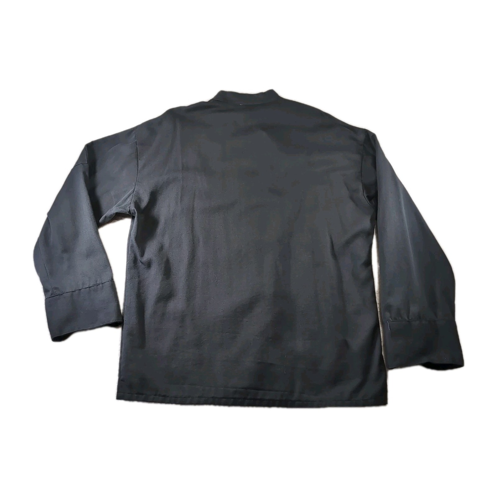Aramark Vestis Double Breasted Linen Chef’s Coat Unisex LARGE (GO2487), Black