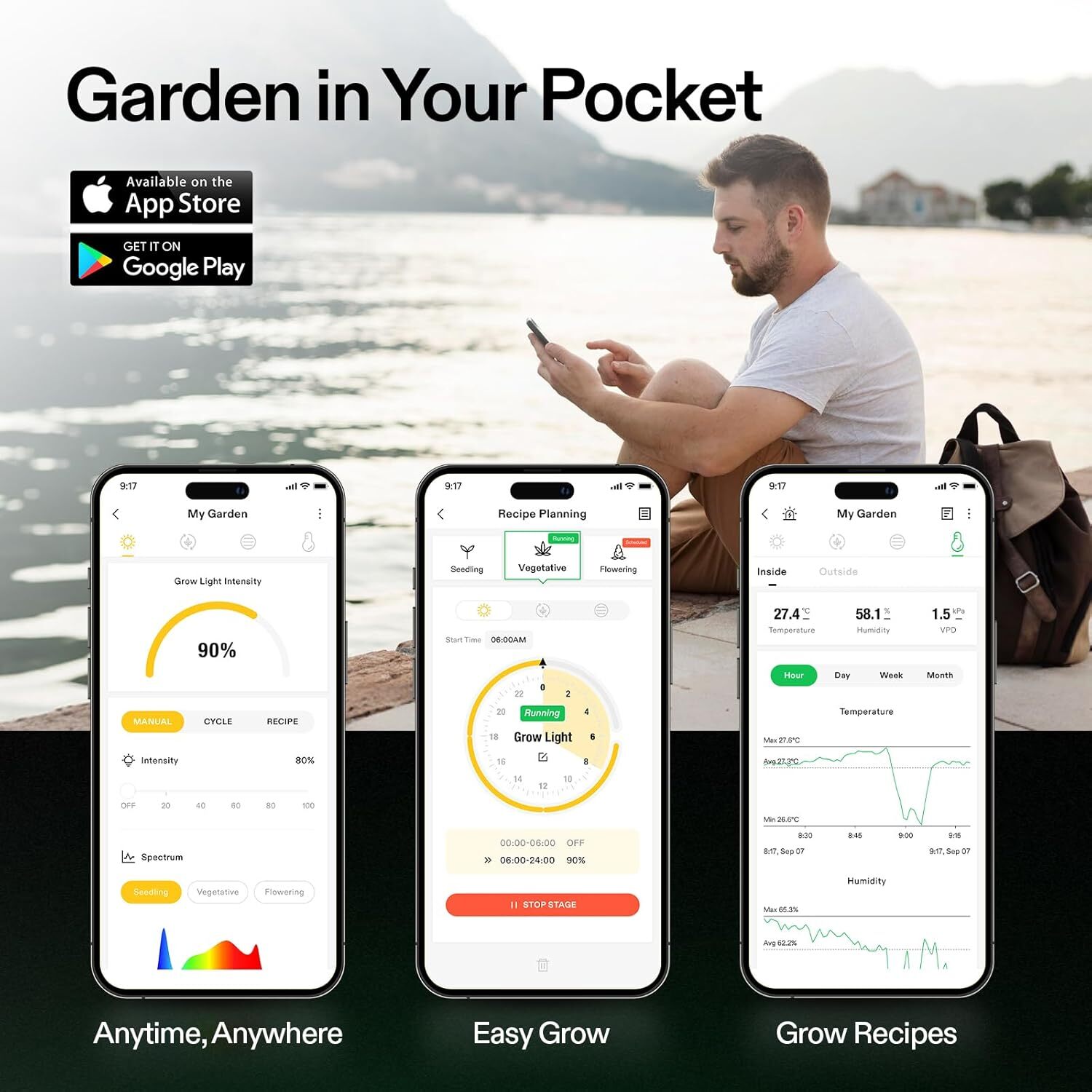 VIVOSUN 300W-650W LED Grow Light Bar Full Spectrum Dimmable for Grow Tent Plants