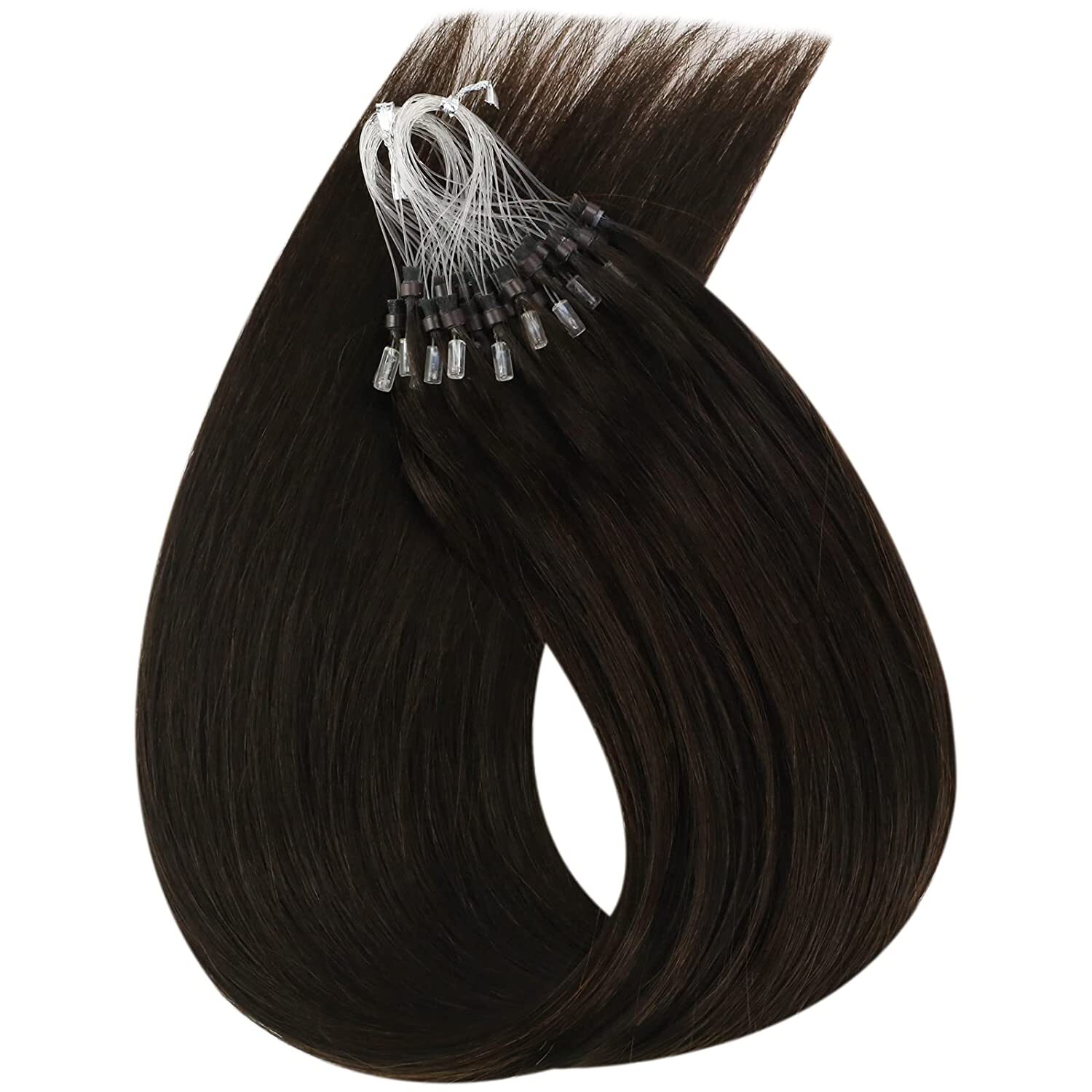 Micro Ring Link Human Hair Extensions Micro Beads Loop Tip Real Remy Thick Hair