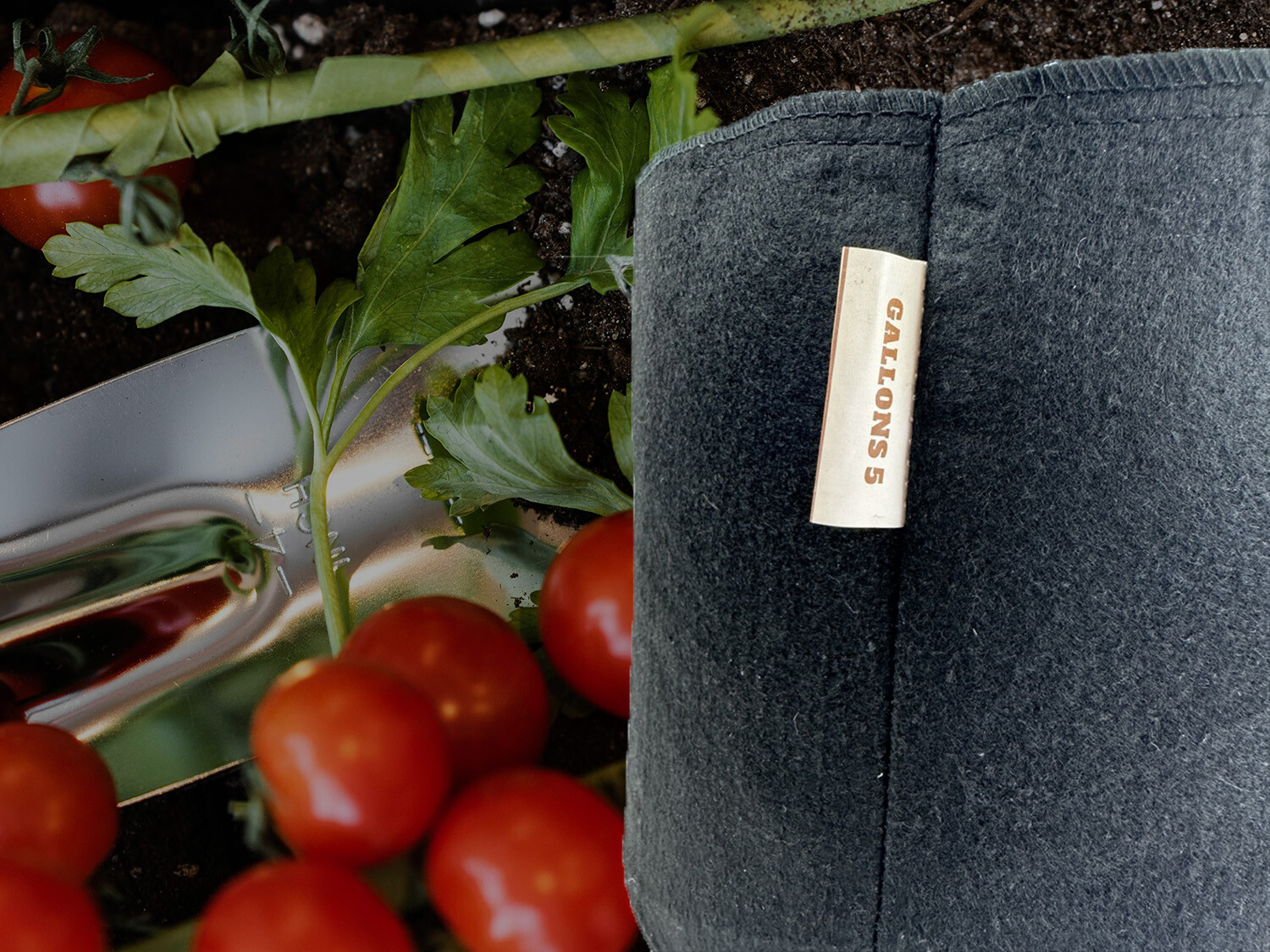 5 Packs Grow Bags Heavy Duty Thickened Nonwoven with Double Reinforced Handles