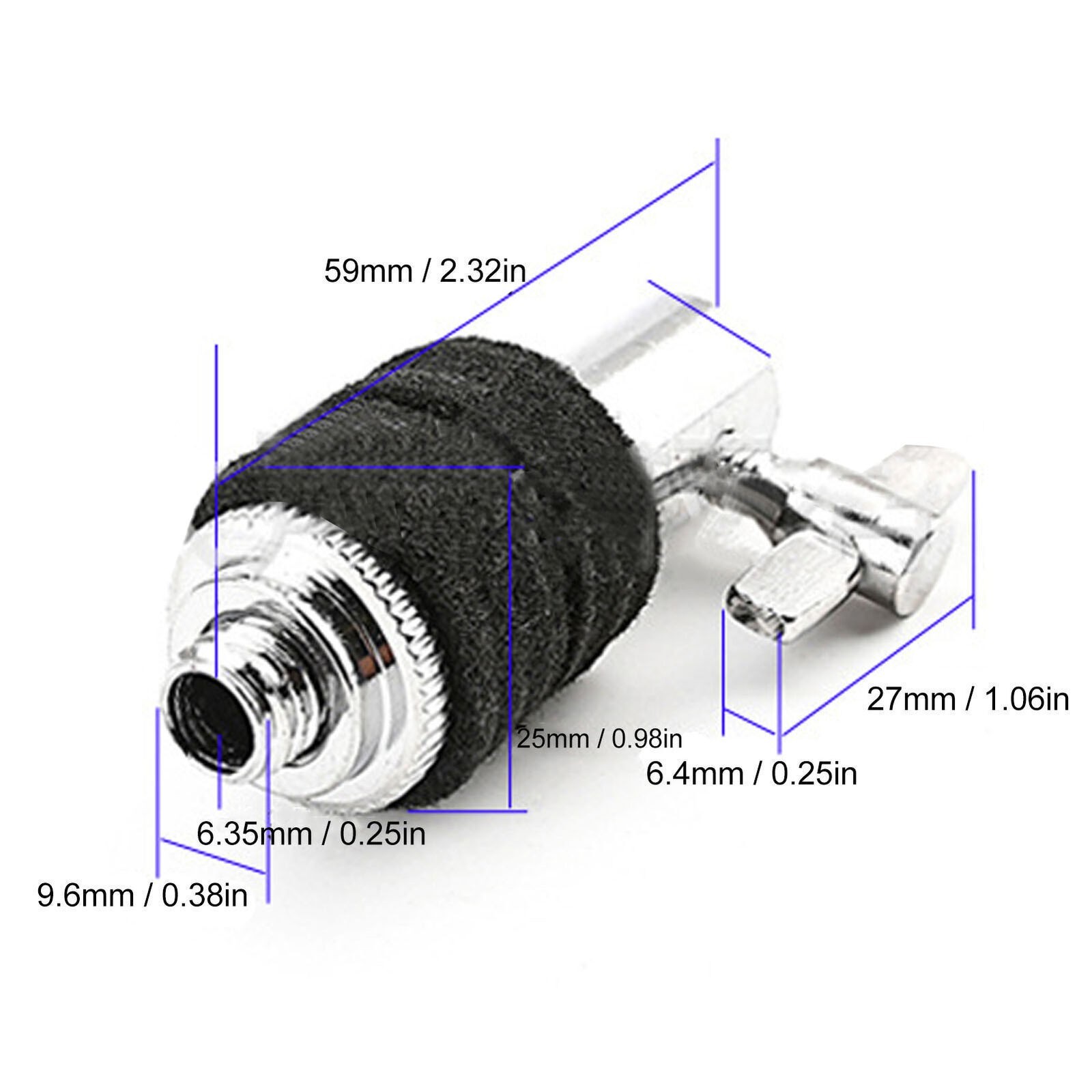 Hi Hat Clutch Metal Material Burr Free Exterior Cymbal Drum Clutch for School