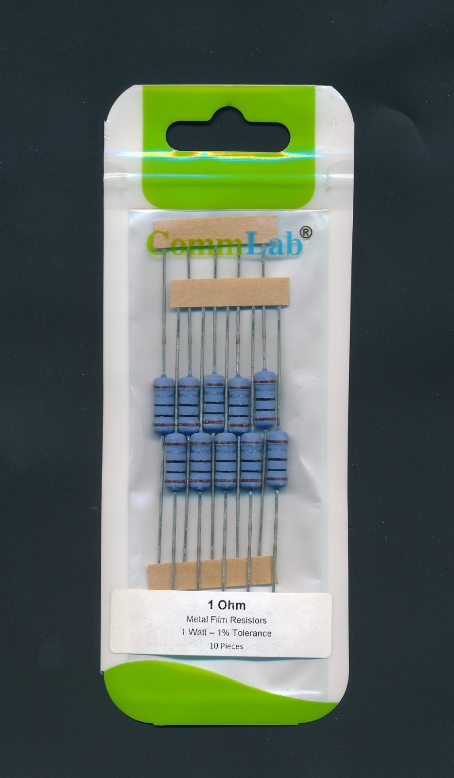 1W Metal Film Resistors 10 Pack 0.33-2.2M ohm PREMIUM 1% 1 Watt You choose Value