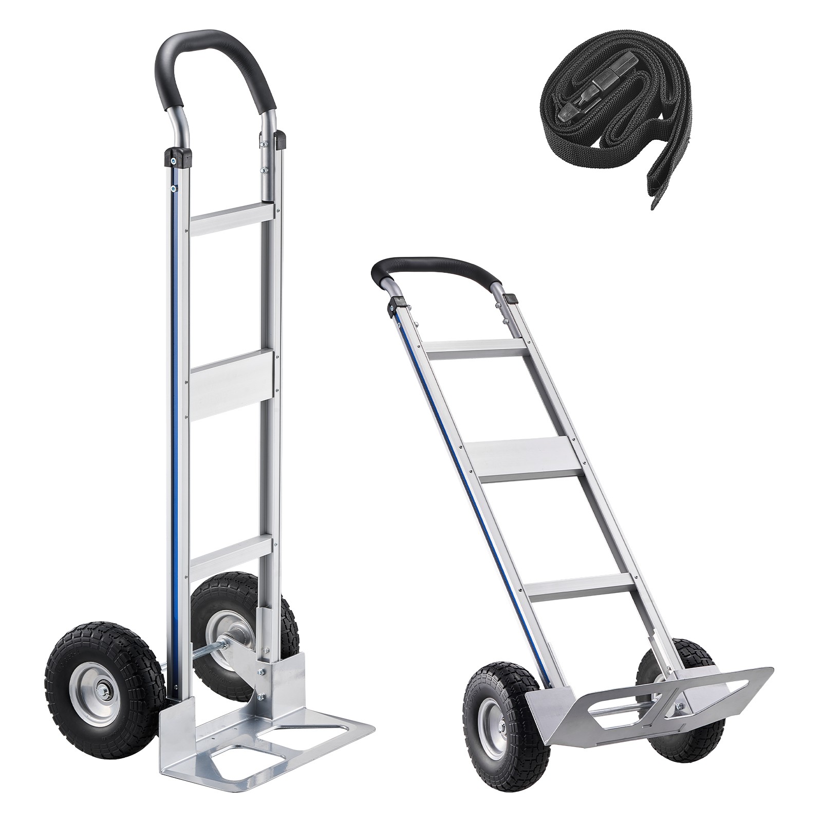 VEVOR Hand Truck 500 lbs Aluminum Alloy Heavy-Duty Hand Truck Dolly with Wheels