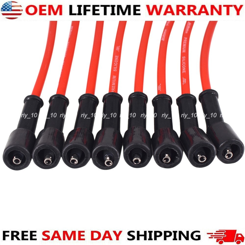 8pcs 758EE Spark Plug Wires For 2014-2018 GM Chevrolet 1500 Silverado Corvette Y