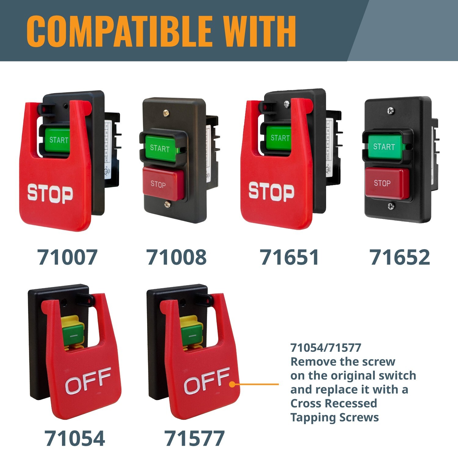 POWERTEC 71834 Deep Switch Box with Hardware for POWERTEC Switch Compatibility