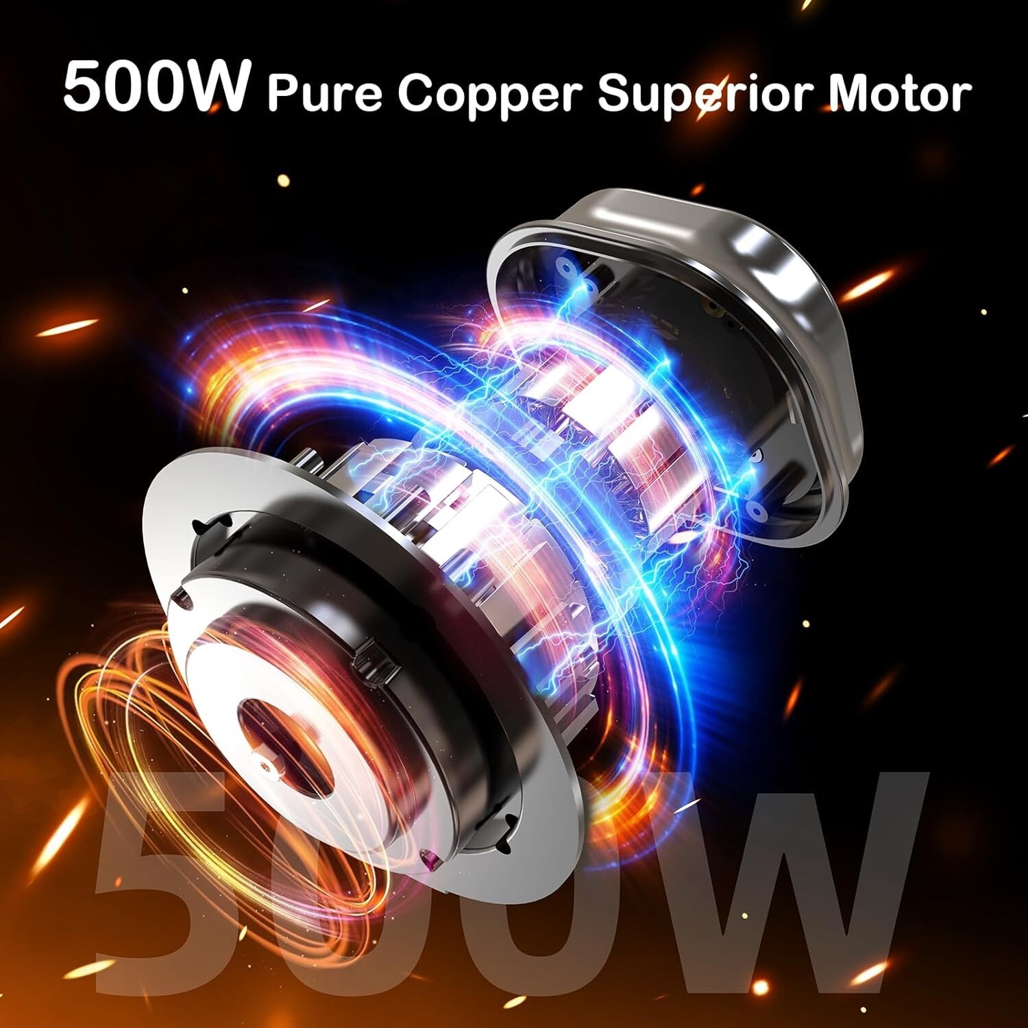 KOIOS 500W Powerful Electric Food Processor Kitchen Food Chopper Blender 8 Cups