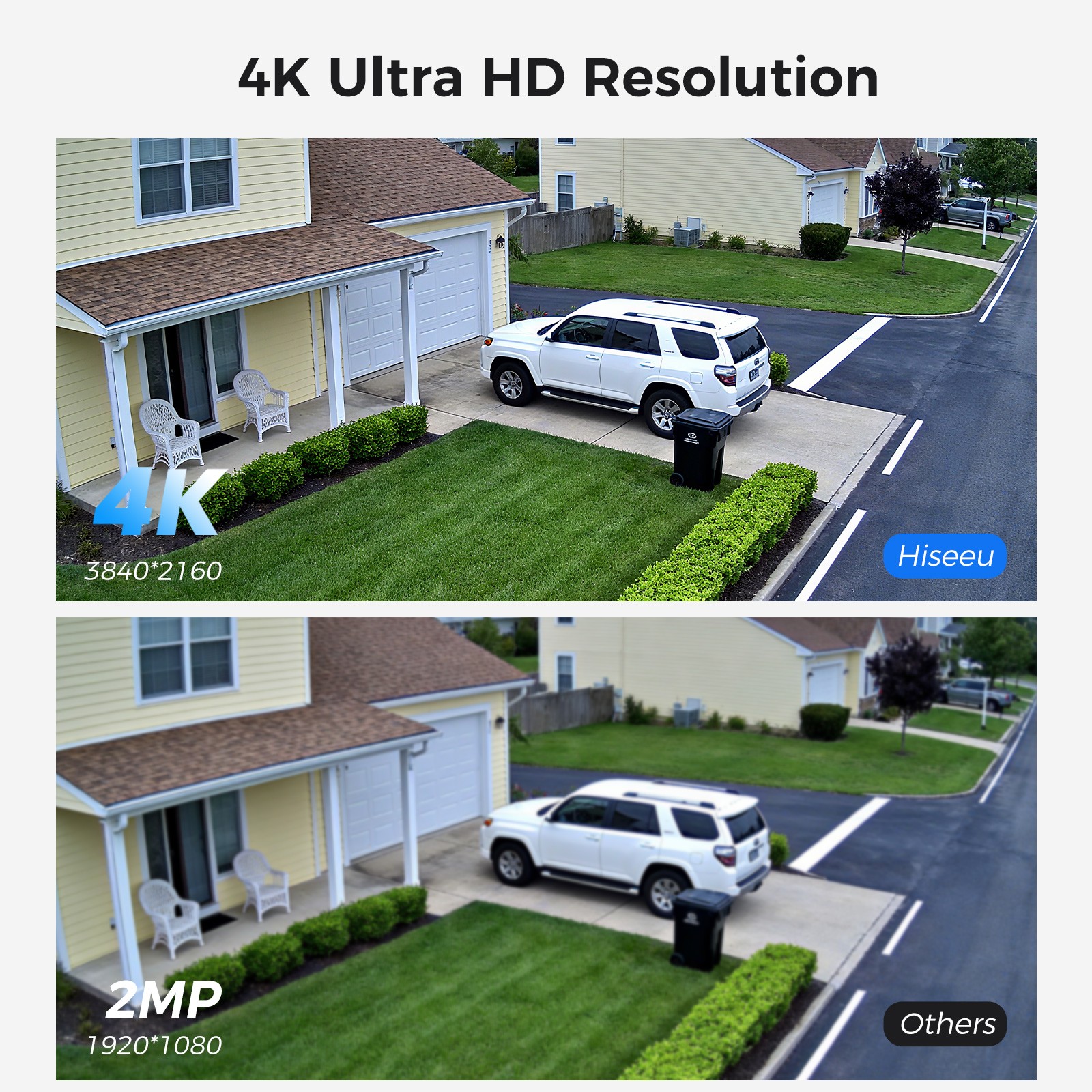 Hiseeu 8MP 10CH 10''Touch Screen NVR WiFi Outdoor Security Camera System HDD Lot