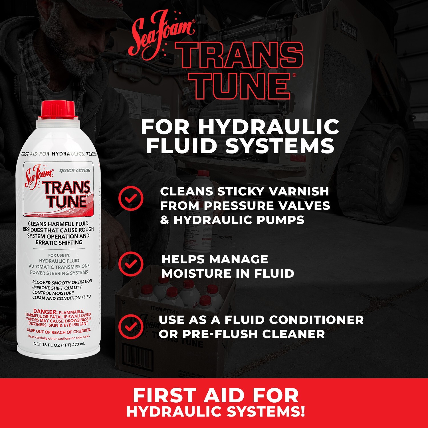 Sea Foam Trans Tune Transmission Fluid Additive TT16 16 oz Pack of 2