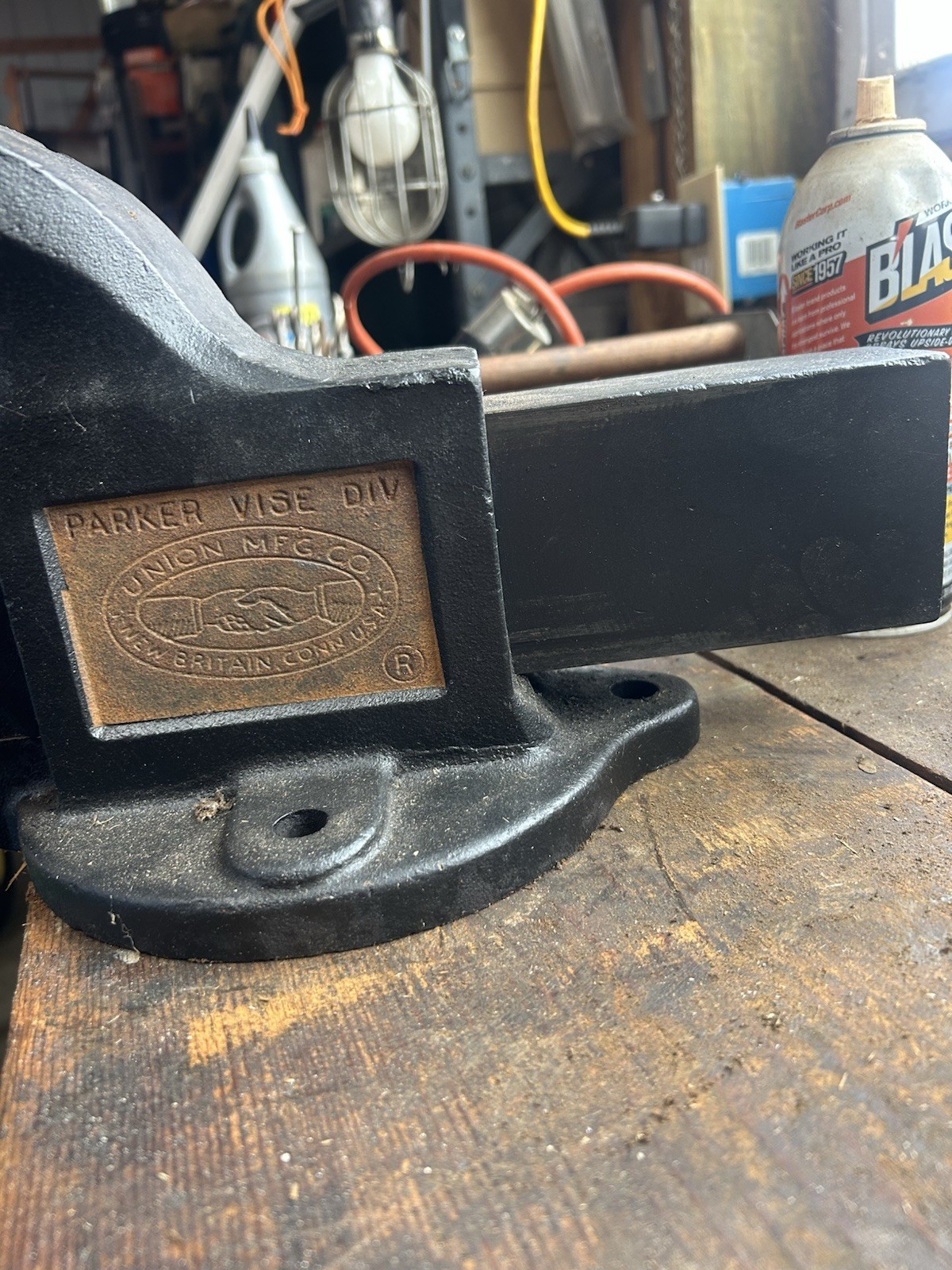 Vtg Parker Vise Div. Union Mfg USA 4” Bench Vise (original) !!