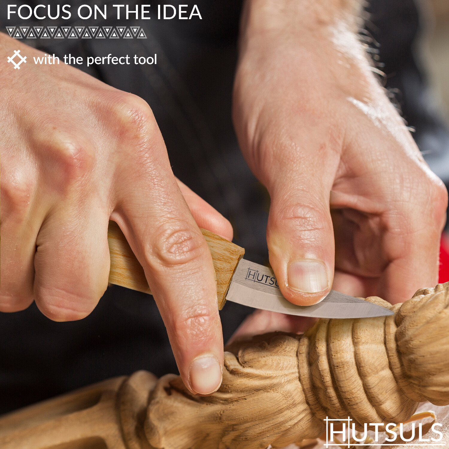 HUTSULS Wood Carving Knives Set Tools Spoon Kit Whittling Carpenter Gifts