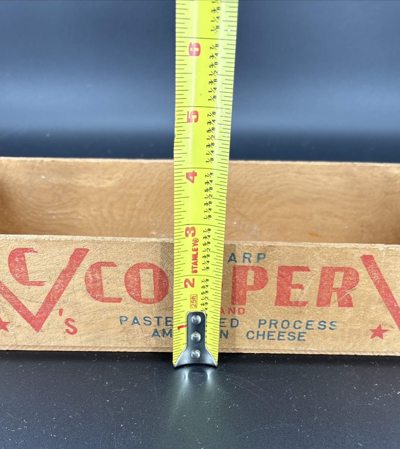 Vintage Cooper Sharp Cheese Box Pope & Sons Phila Pa. Wooden Advertising