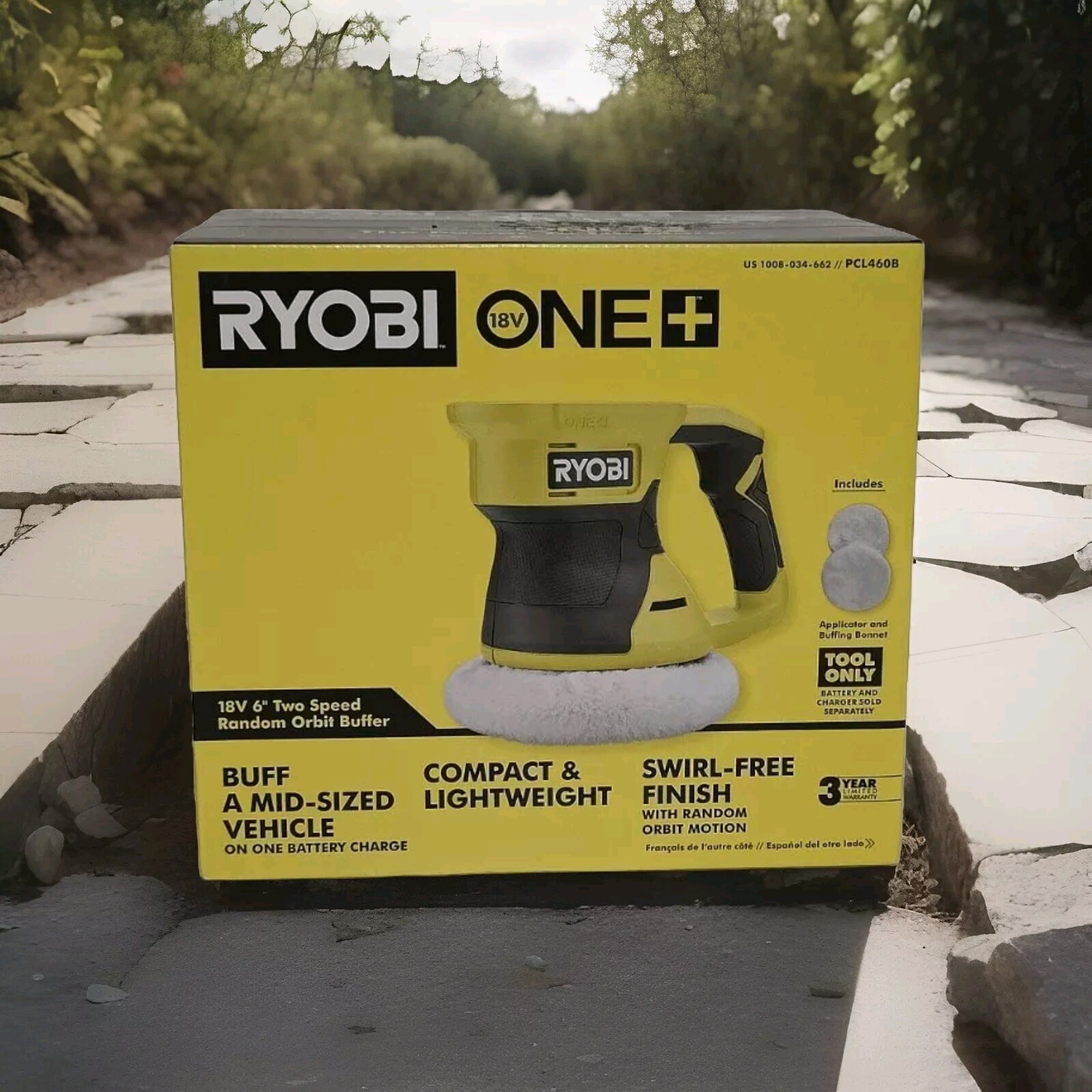Ryobi Two Speed Random Orbit Buffer 18v Cordless 6 In Buff Pads (Tool Only) NEW