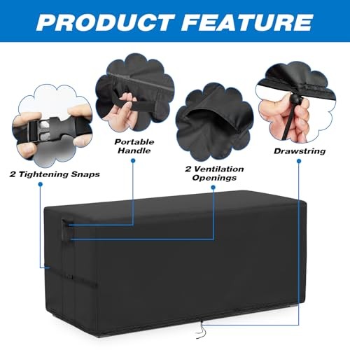 Deck Box Cover, Outdoor Storage Box Cover for 260 Gallon Deck Box, Waterproof