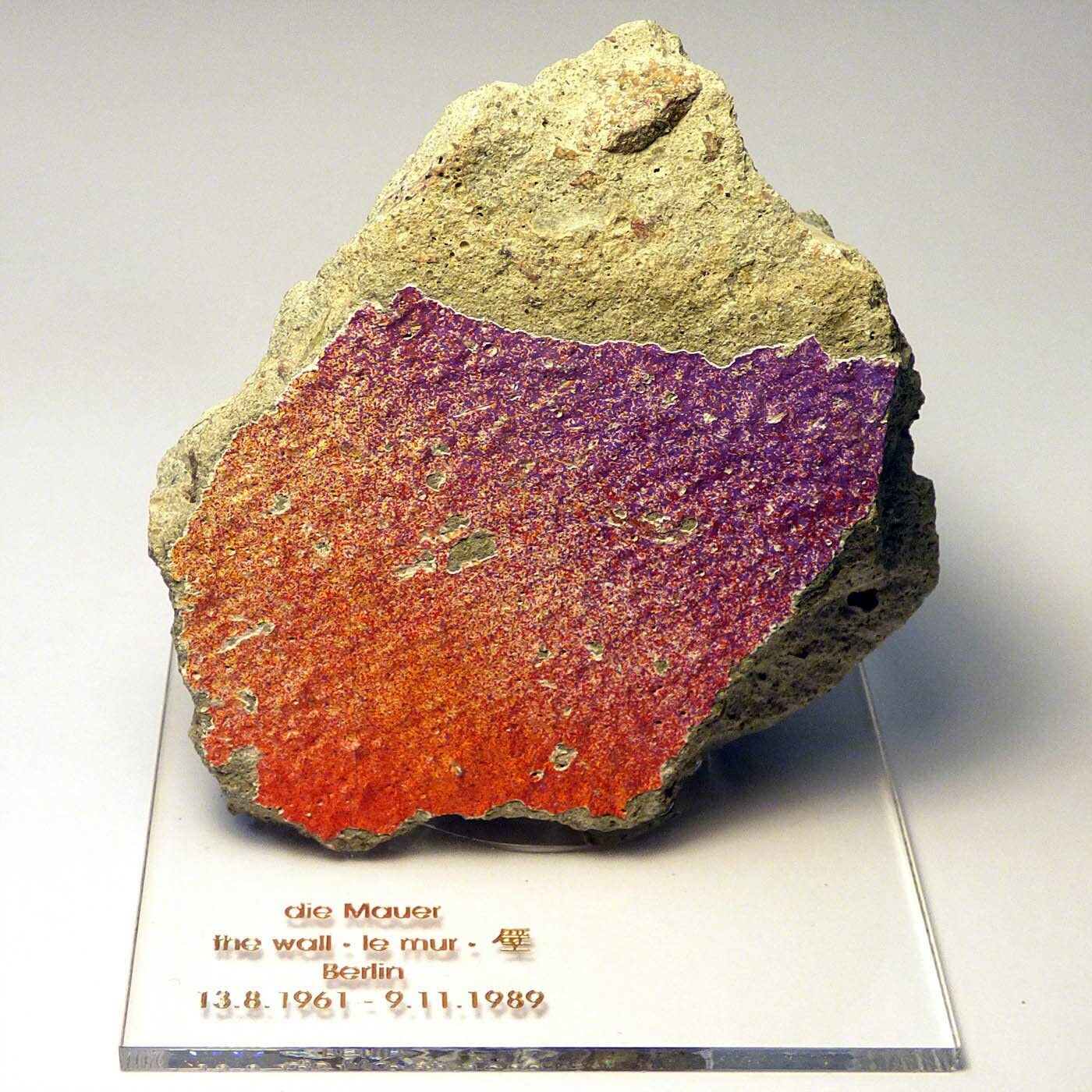 Authentic piece of the Berlin wall Extra large