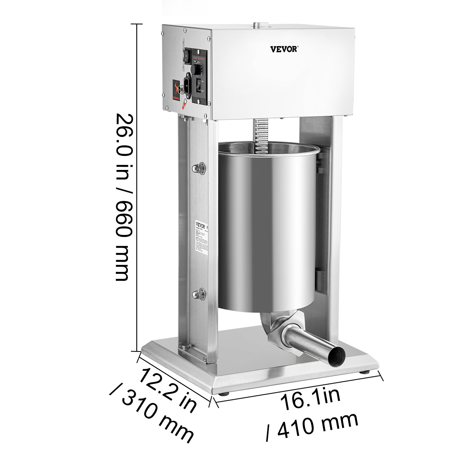 VEVOR Commercial Sausage Stuffer 1.5,3,5,7,10,15L Sausage Filler Maker Stainless