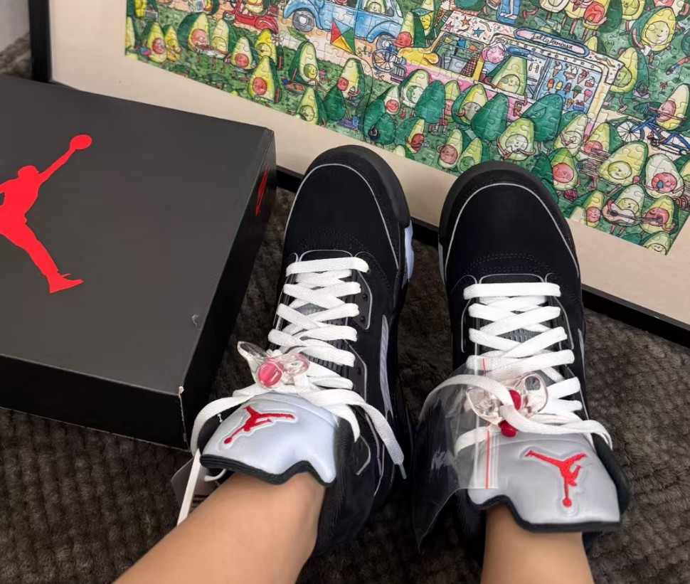 Jordan 5 Retro OG Black Metallic Reimagined High Top Men's Basketball Shoes