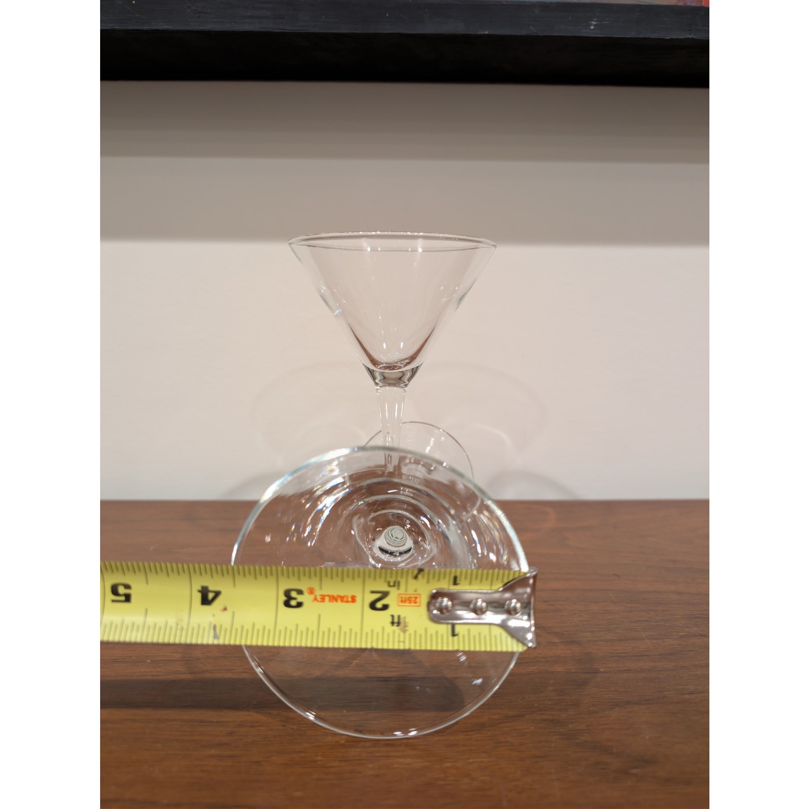 Set of 2 Vintage Mid Century Luminarc Martini Glasses | 7.5″ Tall Retro Barware