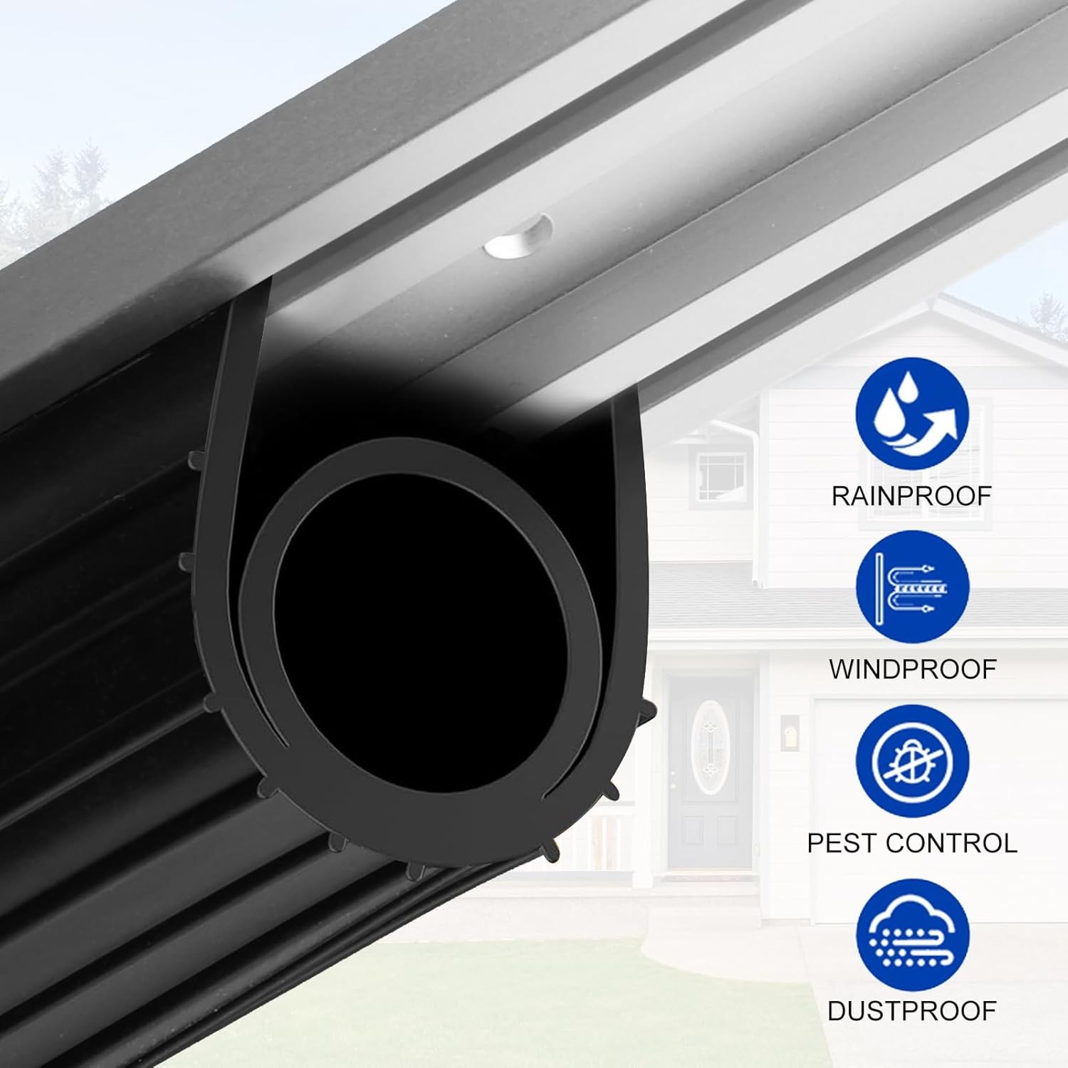 Garage Door Seals Bottom Rubber Weather Stripping 10Ft T-end