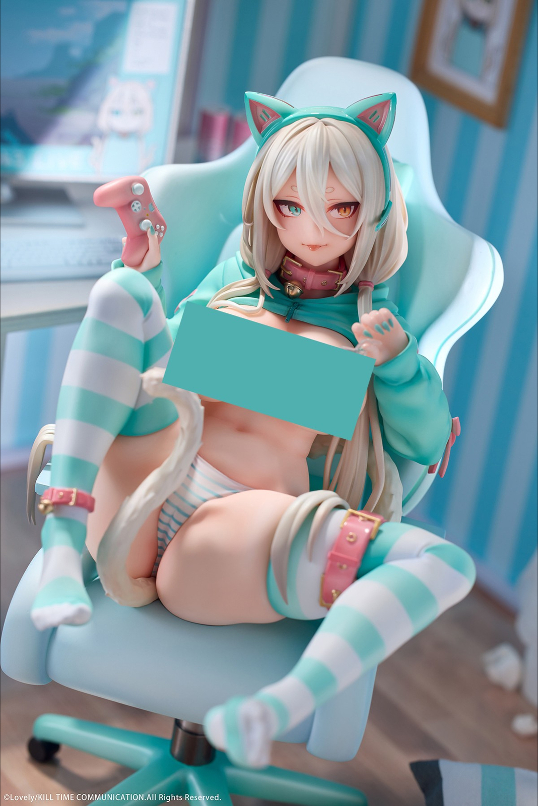 Lovely Nekomata Big Tits Gamer Shiro 1/6 Complete Figure Toy Model New IN Hand@